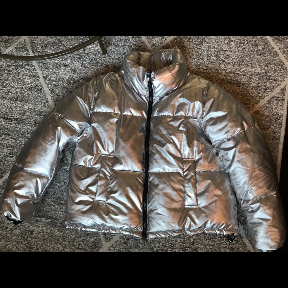 H&M Silver Puffer Jacket